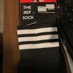 3 stripe referee socks